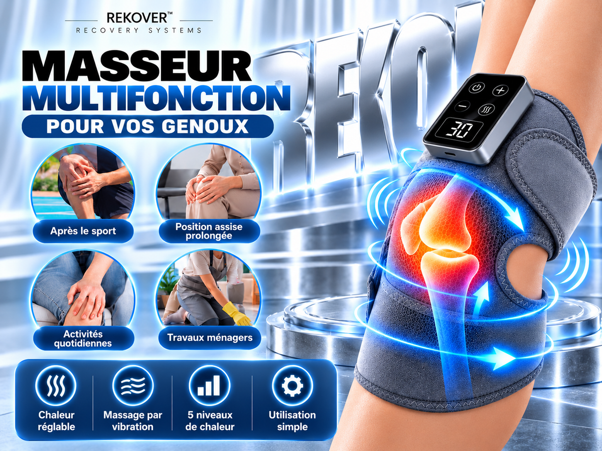 Masseur chauffant genou et épaule – lot de 2