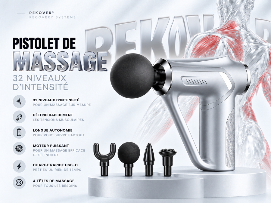 Pistolet de massage – 32 niveaux