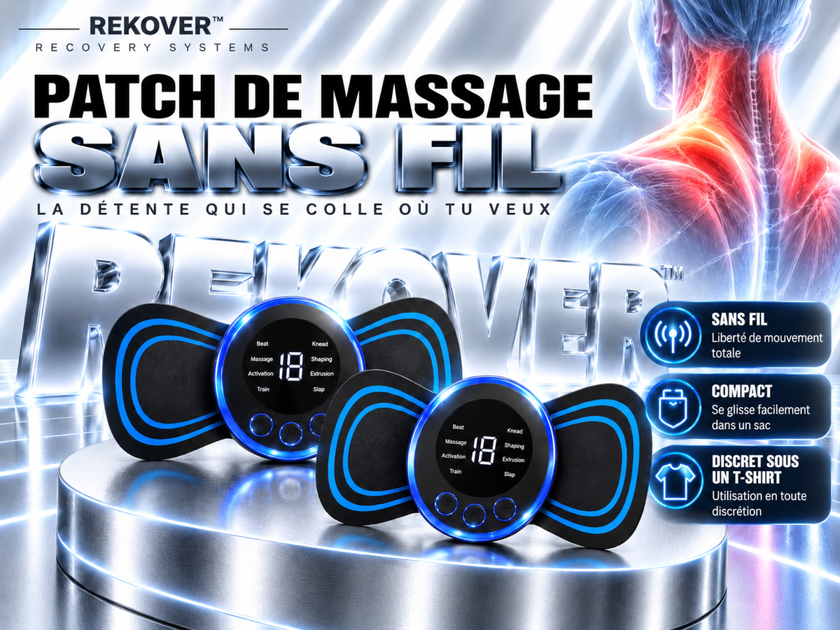 Cordless electric massage patch